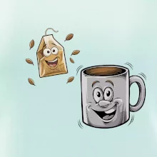 Parové triko - Hrnek a čaj