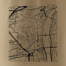 Praha Malá Strana - Mapa černobílá