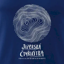 Jizerská čtyřicítka - vrstevnice v kruhu