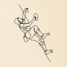 Lezecká stěna jedním tahem