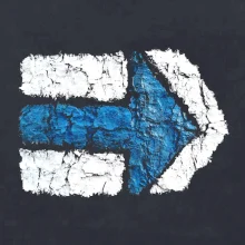 Párová turistická značka modrá