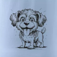 Lagotto romagnolo karikatura vypláznutý jazyk
