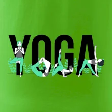 Yoga nápis barevný