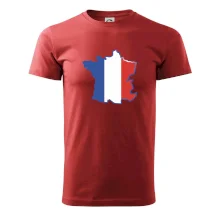 Francouzská vlajka mapa obrys