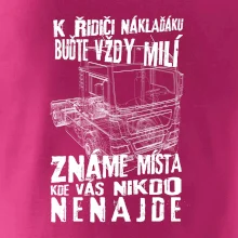 K řidiči náklaďáku buďte vždy milý