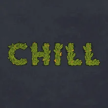 Konopí nápis chill