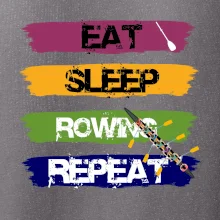 Eat sleep rowing repeat barevné