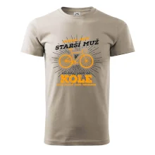 Starší muž - cyklista silniční kolo Starší muž - cyklista silniční kolo