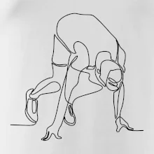 Běžec na startu jedním tahem