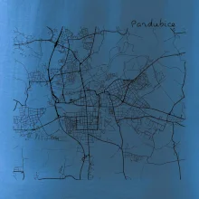 Mapy měst černobílé Pardubice