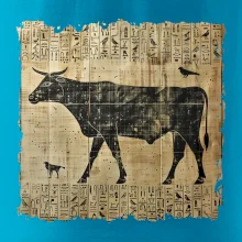 Egyptské hieroglyfy kráva