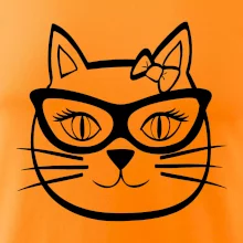 Kočičí holka s brýlemi