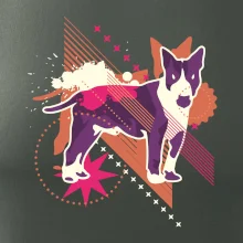 Pes abstrakce fialový