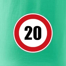 Dopravní značka - omezení rychlosti 20