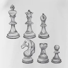 Šachové figurky kreslené