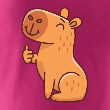 Kapybara s palcem nahoru