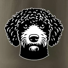 Lagotto romagnolo hlava na prsu