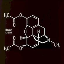 Molekulární struktura Heroin