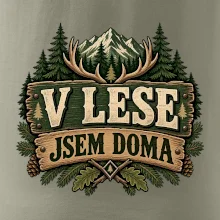 V lese jsem doma myslivecký lesní znak