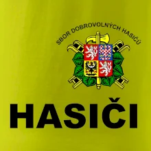 SDH znak + nápis + nápis hasiči na zádech
