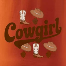 Cowgirl nápis a oblečení