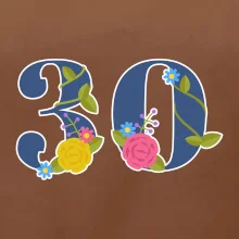 Květinové číslo kreslené - 30