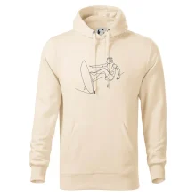 Surfař na vlně jedním tahem