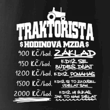 Traktorista hodinová mzda