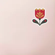 Folklor na prsu tulipán