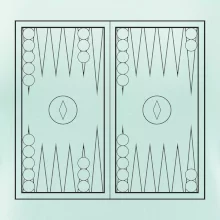 Backgammon černobílý