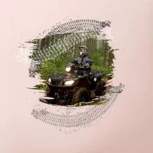 ATV čtyřkolka v lese