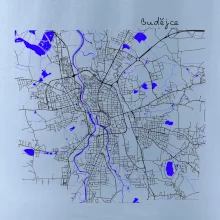 Budějce  - Mapa s vodními toky
