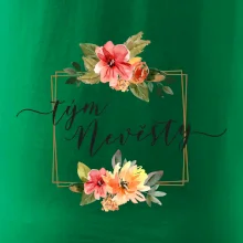 Tým nevěsty čtverec oranžový