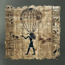 Egyptské hieroglyfy parašutista