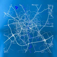 Olomouc - Mapa s vodními toky