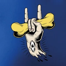 Rocková ruka kost a oko