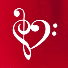 Houslový klíč srdce