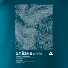 Sněžka - vrstevnice v obdélníku