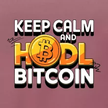 3D nápis Keep Calm and HODL Bitcoin