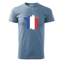 Francouzská vlajka mapa obrys