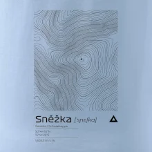 Sněžka - vrstevnice v obdélníku