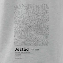 Ještěd - vrstevnice v obdélníku