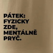 PÁTEK: FYZICKY ZDE, MENTÁLNĚ PRYČ.