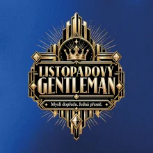 Listopadový gentleman zlatý art deco motiv