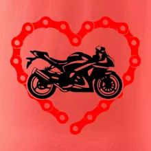 Moto srdce řetěz - silniční