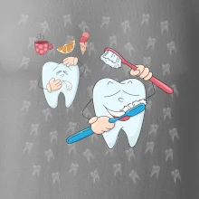 Zubařské tričko - kartáček a jídlo