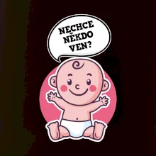 Nechce někdo ven - Triko pro porodní asistentku