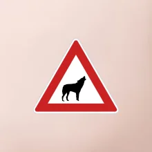 Dopravní značka - Pozor vlk