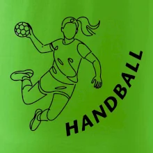 Handball nápis šikmo