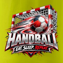 Házenkářský míč v brance eat sleep repeat
